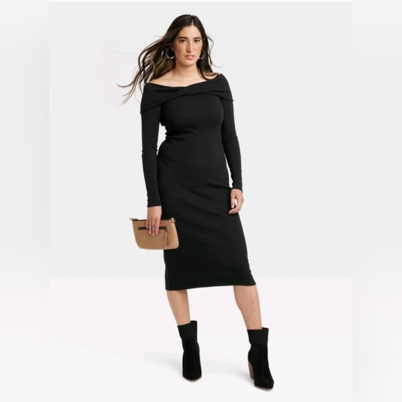 Women's Long Sleeve Midi Bodycon Dress - Universal Thread - Picture 3 of 3